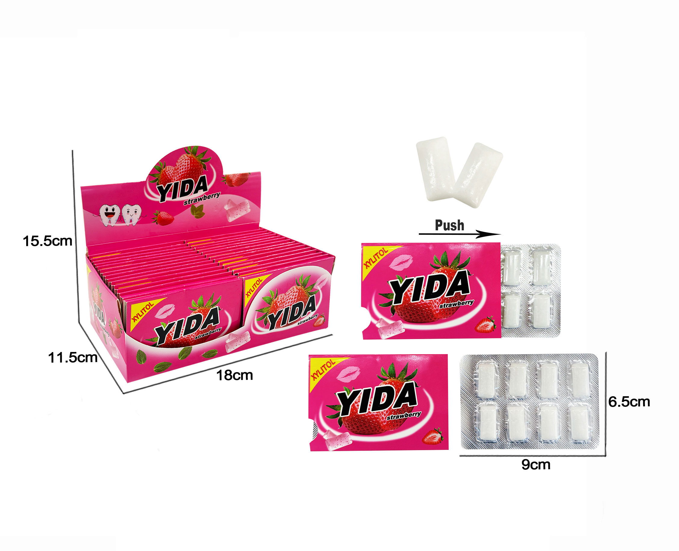 C9-Strawberry-Chewing-Gum Strawberry Chewing Gum - Image 1
